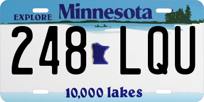 MN license plate 248LQU