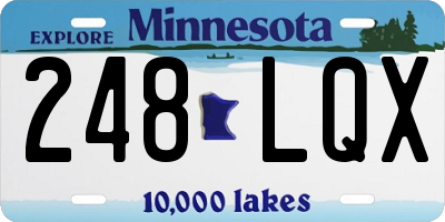 MN license plate 248LQX