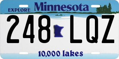 MN license plate 248LQZ