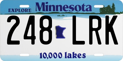 MN license plate 248LRK