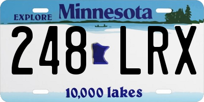 MN license plate 248LRX