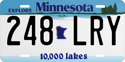 MN license plate 248LRY