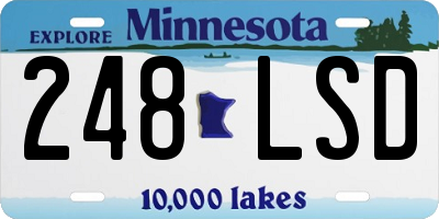 MN license plate 248LSD