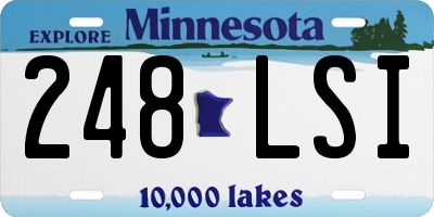 MN license plate 248LSI