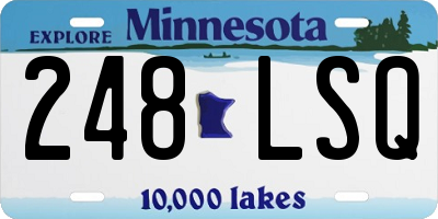 MN license plate 248LSQ