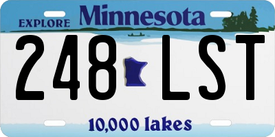 MN license plate 248LST