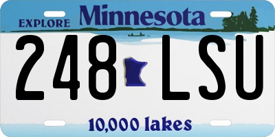 MN license plate 248LSU