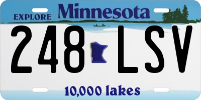 MN license plate 248LSV