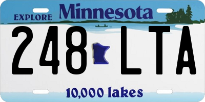 MN license plate 248LTA