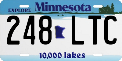 MN license plate 248LTC