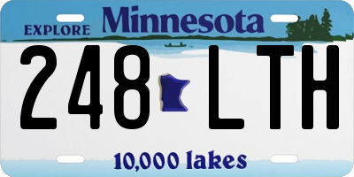 MN license plate 248LTH