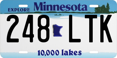 MN license plate 248LTK