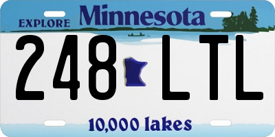 MN license plate 248LTL