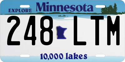 MN license plate 248LTM