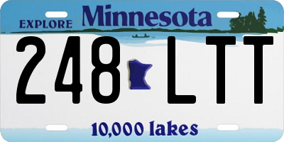 MN license plate 248LTT