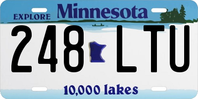 MN license plate 248LTU