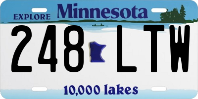 MN license plate 248LTW