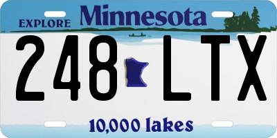 MN license plate 248LTX