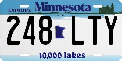 MN license plate 248LTY