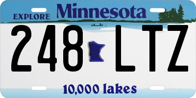 MN license plate 248LTZ