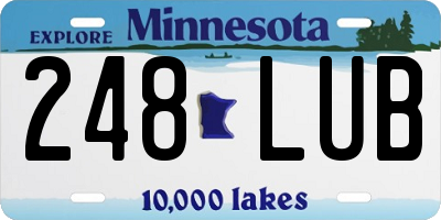 MN license plate 248LUB