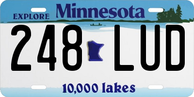 MN license plate 248LUD