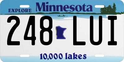 MN license plate 248LUI