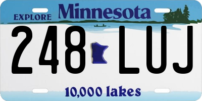 MN license plate 248LUJ