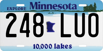 MN license plate 248LUO