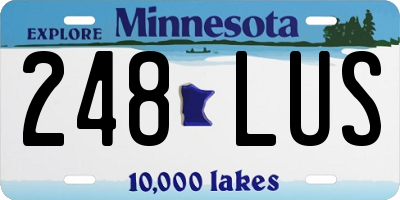 MN license plate 248LUS