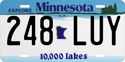 MN license plate 248LUY