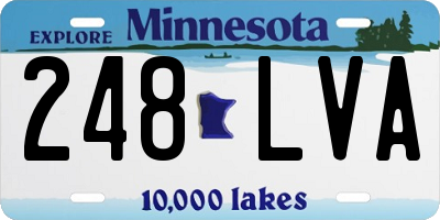 MN license plate 248LVA