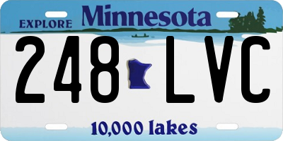 MN license plate 248LVC
