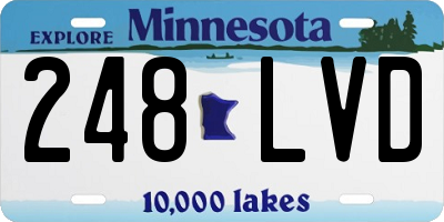 MN license plate 248LVD