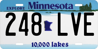 MN license plate 248LVE