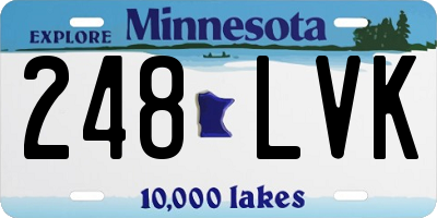 MN license plate 248LVK