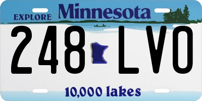 MN license plate 248LVO