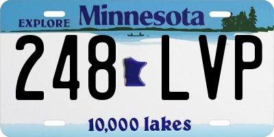 MN license plate 248LVP