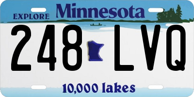 MN license plate 248LVQ