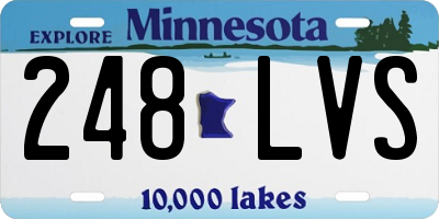 MN license plate 248LVS