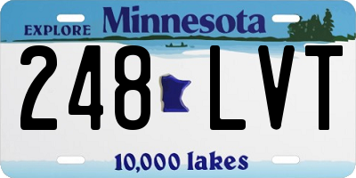 MN license plate 248LVT