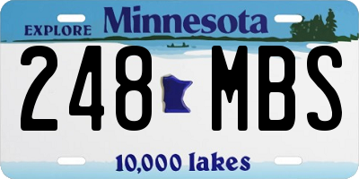 MN license plate 248MBS