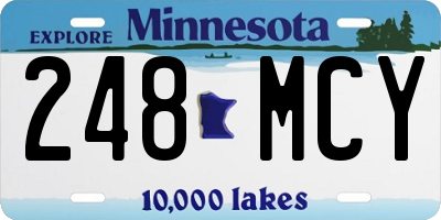 MN license plate 248MCY
