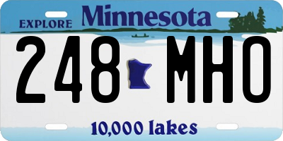 MN license plate 248MHO