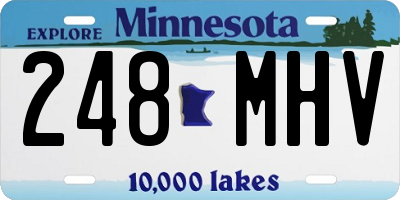 MN license plate 248MHV