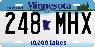 MN license plate 248MHX