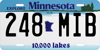 MN license plate 248MIB