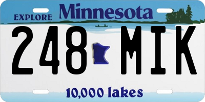 MN license plate 248MIK