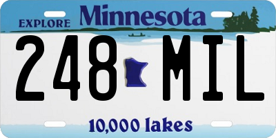 MN license plate 248MIL