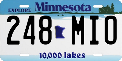 MN license plate 248MIO